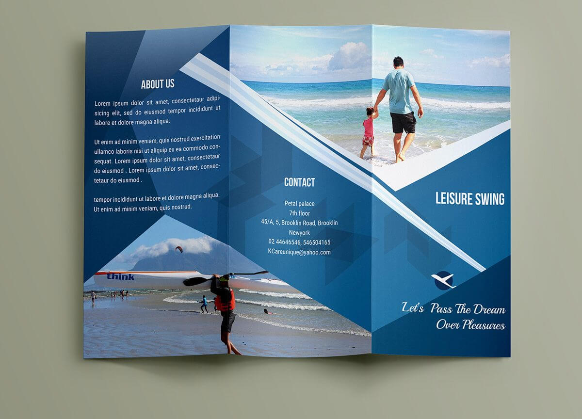 Free Travelling Trifold Brochure Template On Behance Regarding Travel And Tourism Brochure Templates Free