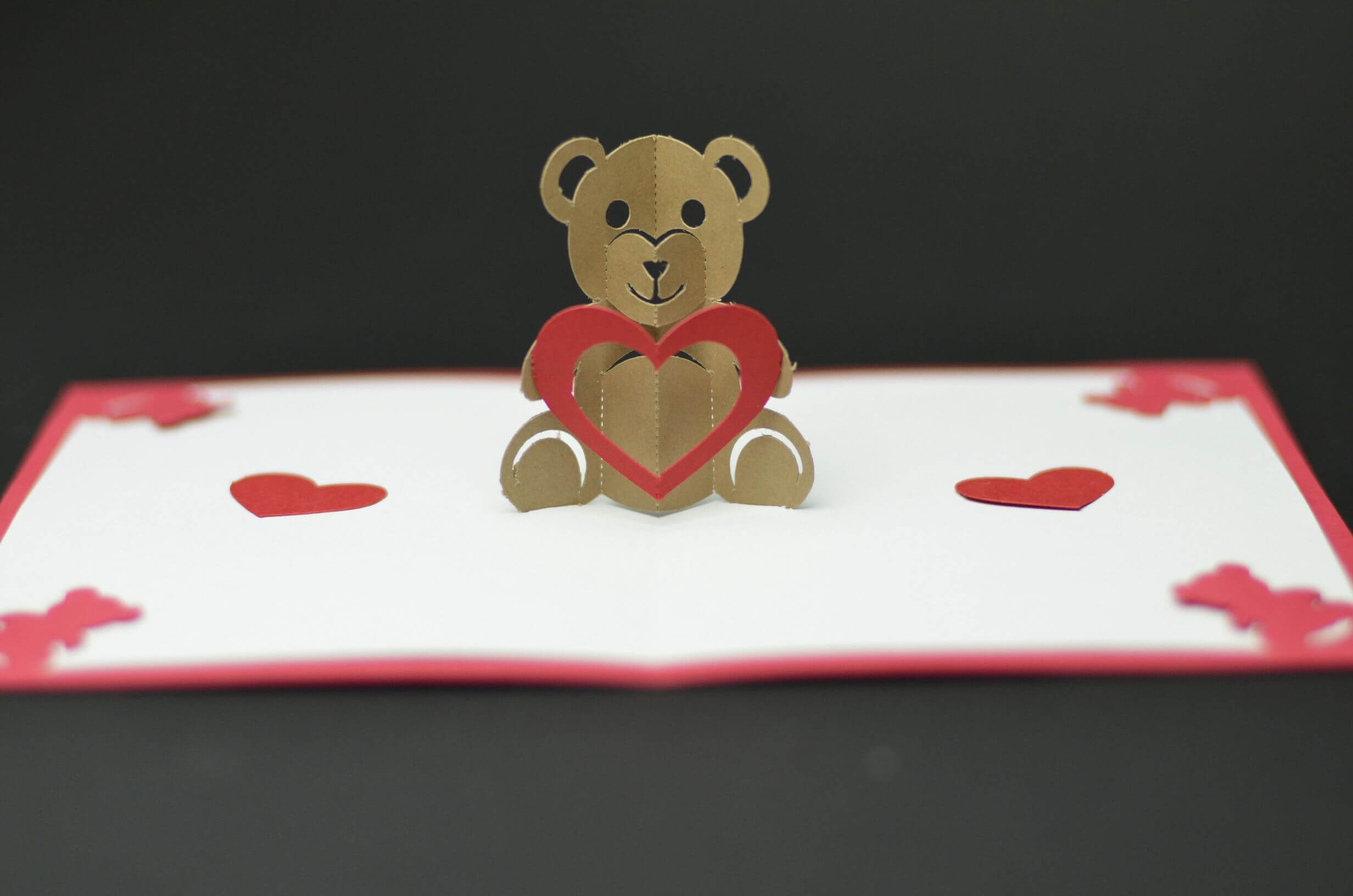 Free Valentines Day Pop Up Card Templates. Teddy Bear Pop Up Inside Teddy Bear Pop Up Card Template Free