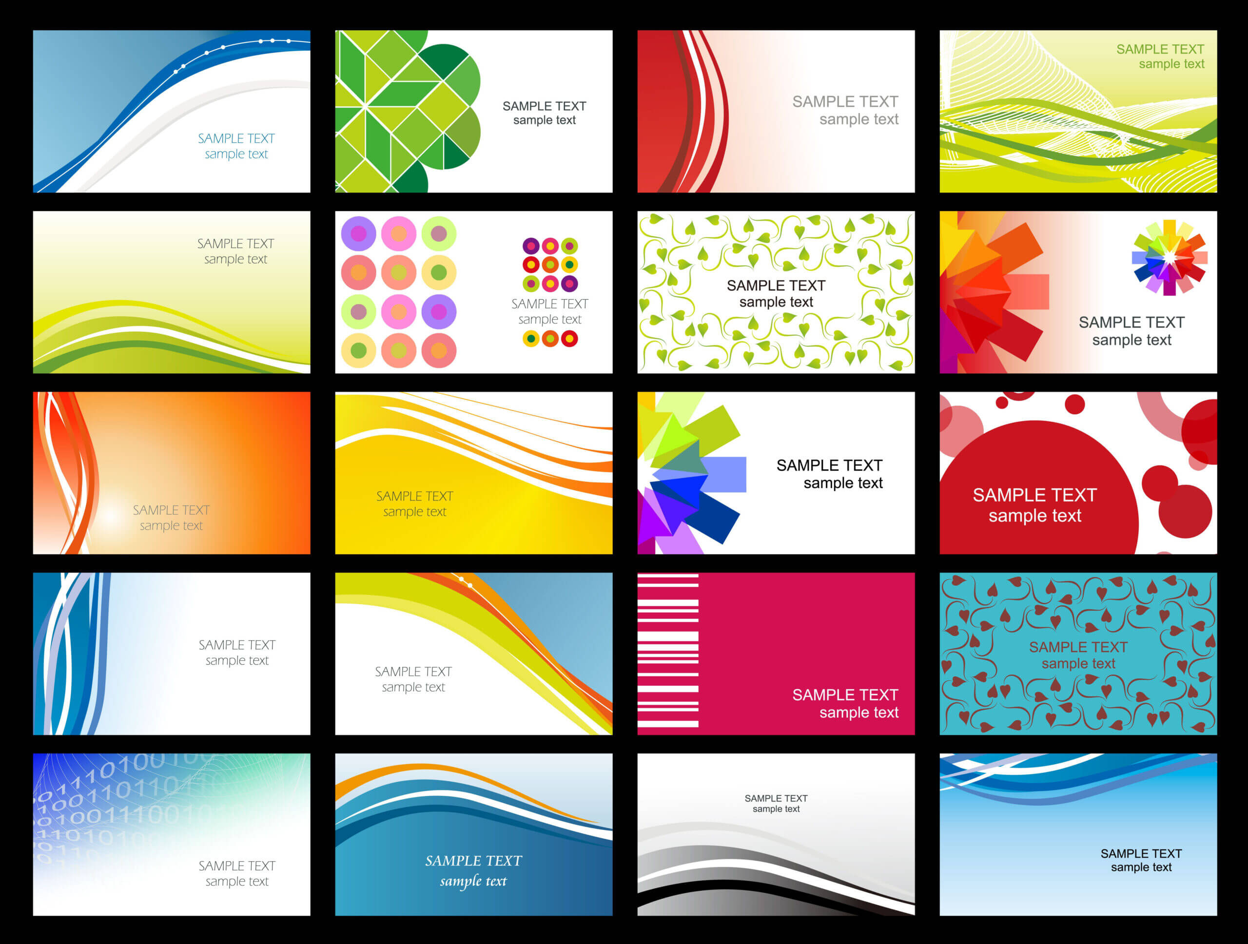 Free Vector Variety Of Dynamic Flow Line Of Business Card Inside Calling Card Free Template