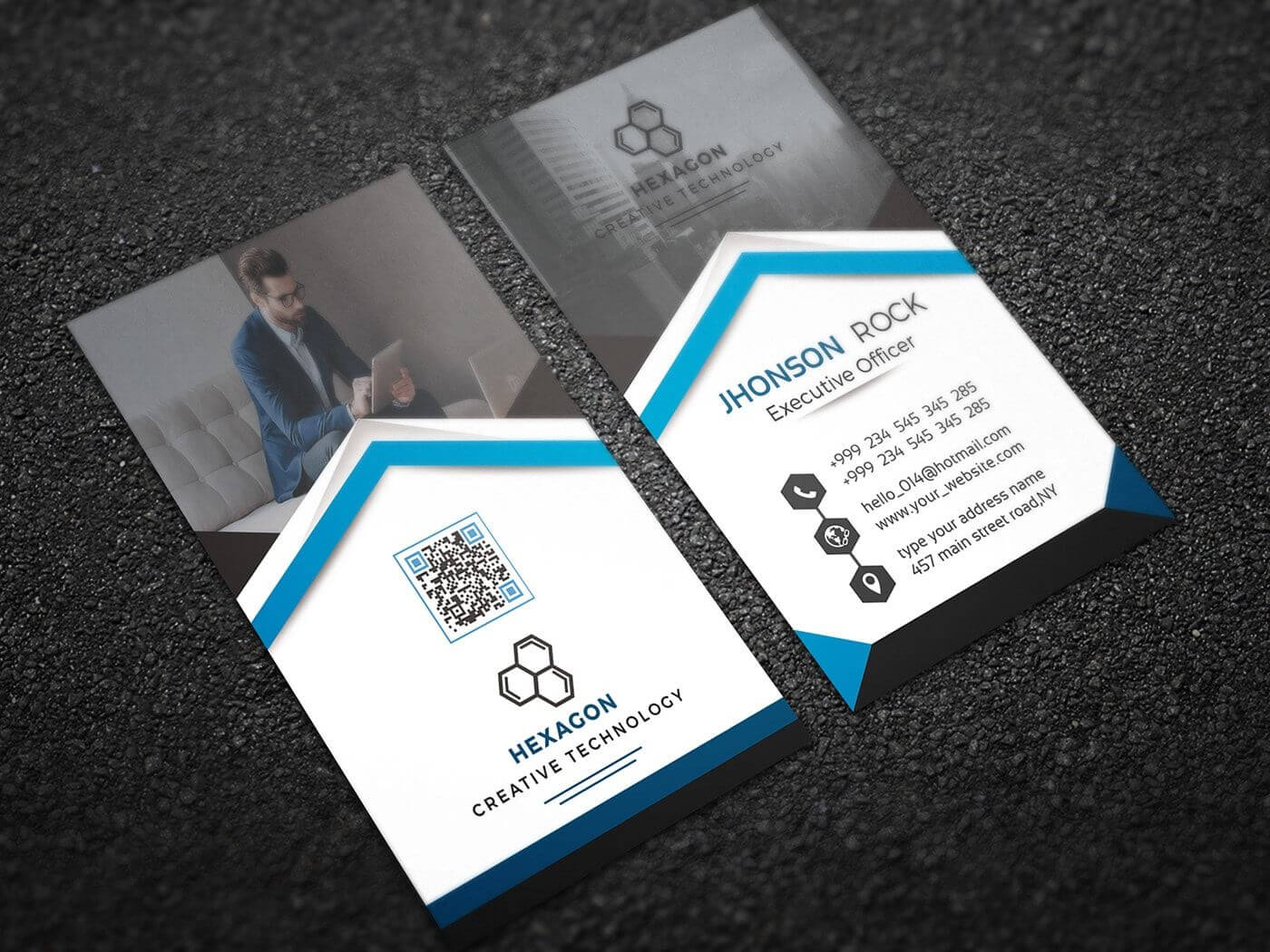 Free Vertical Business Card – Download Psd Templates Throughout Name Card Template Psd Free Download