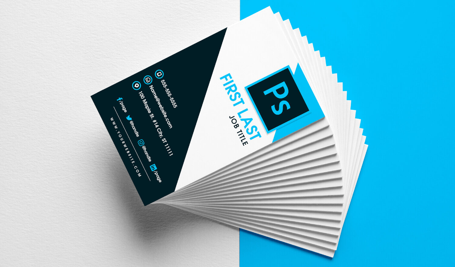 Free Vertical Business Card Template In Psd Format Pertaining To Free Business Card Templates In Psd Format