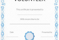 Free Volunteer Appreciation Certificates — Signup with regard to Volunteer Of The Year Certificate Template