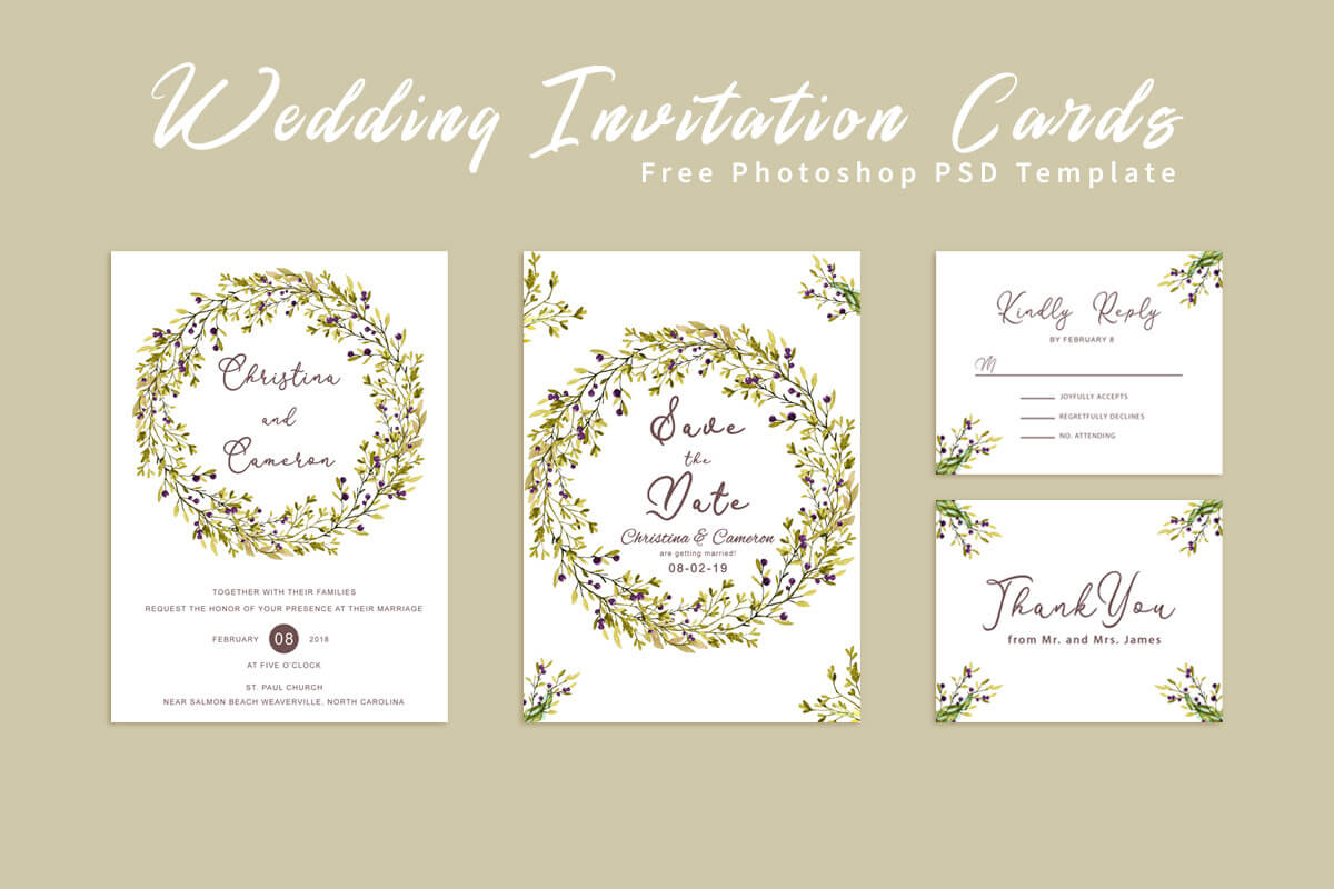 Free Wedding Invitation Card Template – Creativetacos Pertaining To Free Printable Wedding Rsvp Card Templates