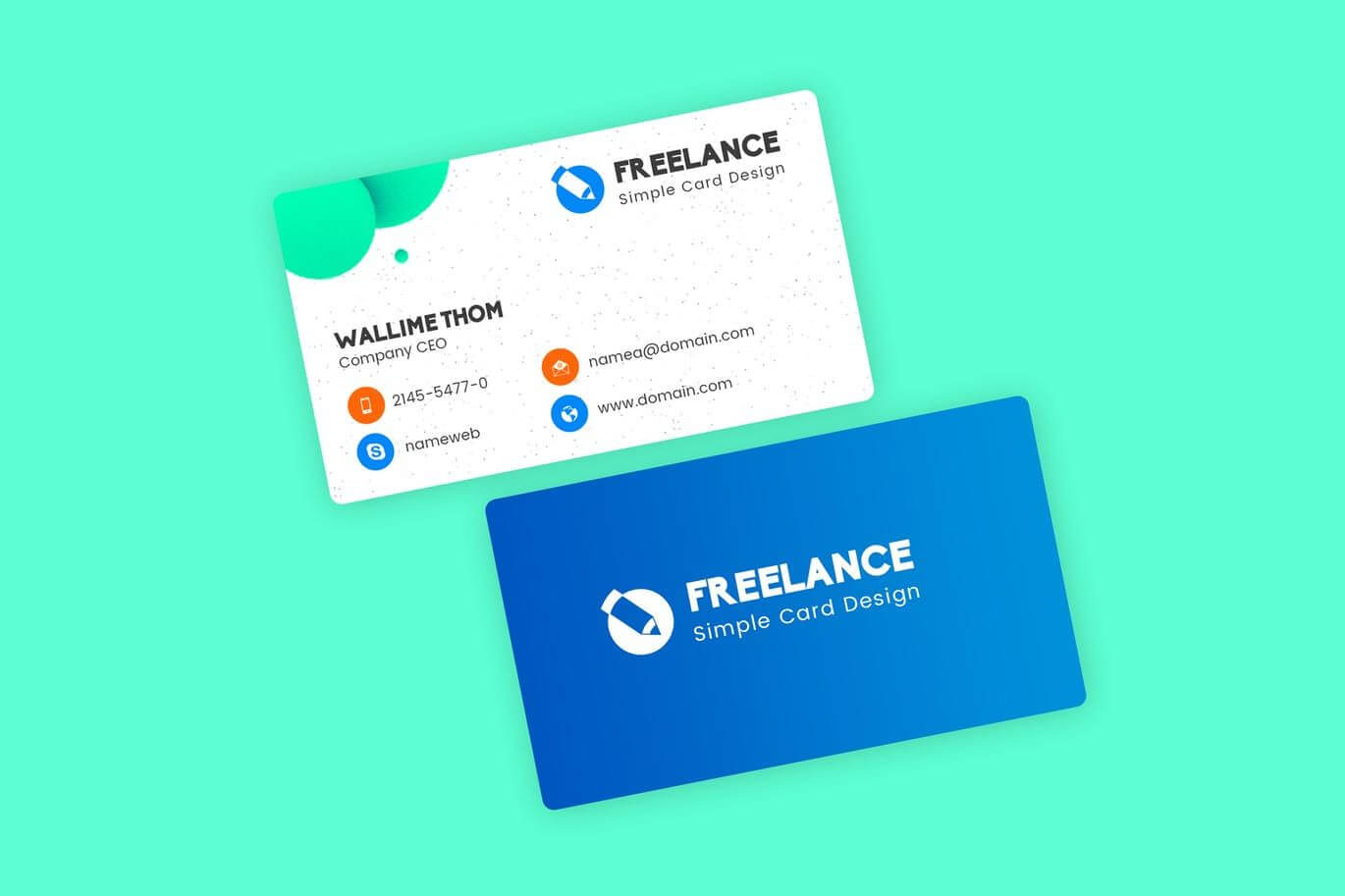 Freelancer Business Visiting Cards Design Template Psd In Freelance Business Card Template