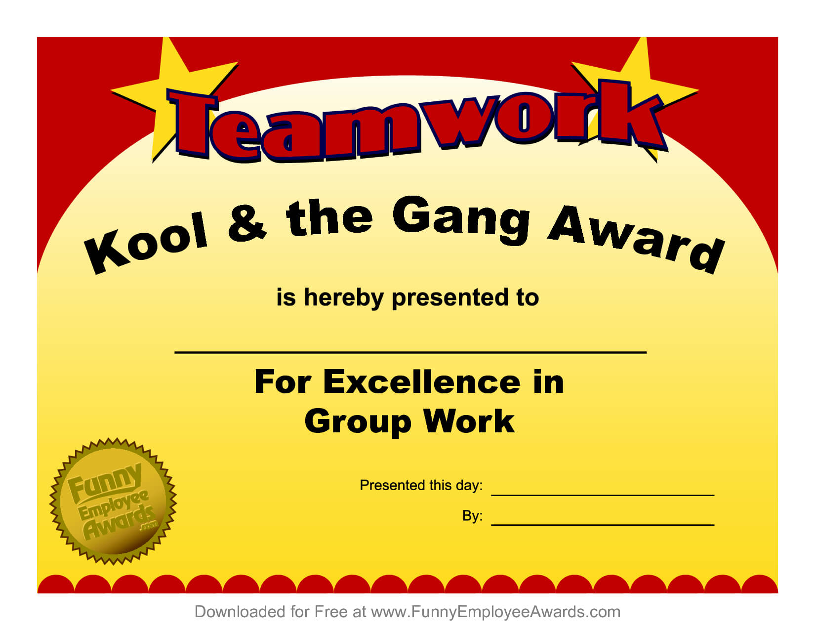 Fun Award Templatefree Employee Award Certificate Templates For Funny Certificates For Employees Templates