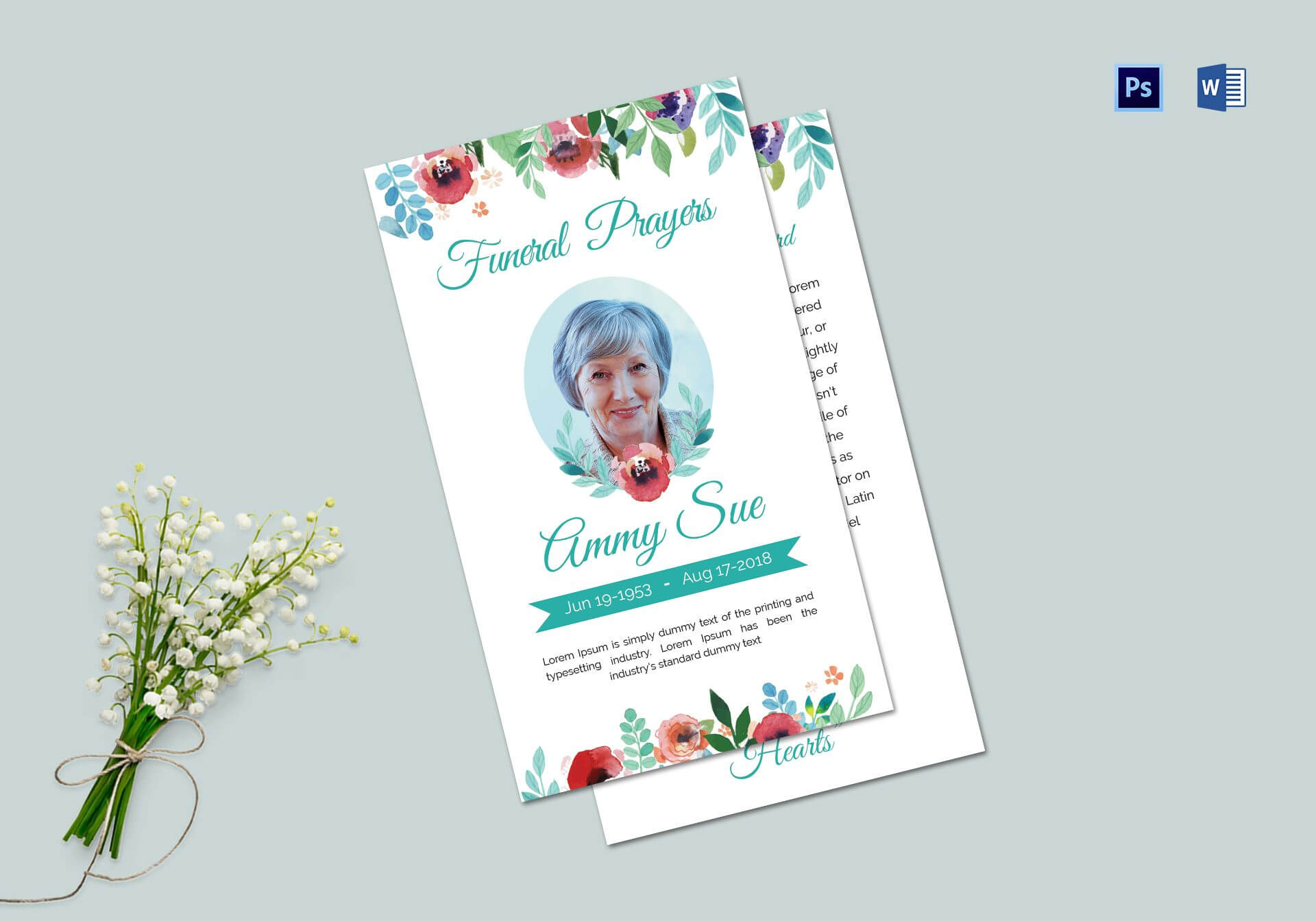 Funeral Family Prayer Card Template Throughout Prayer Card Template For Word