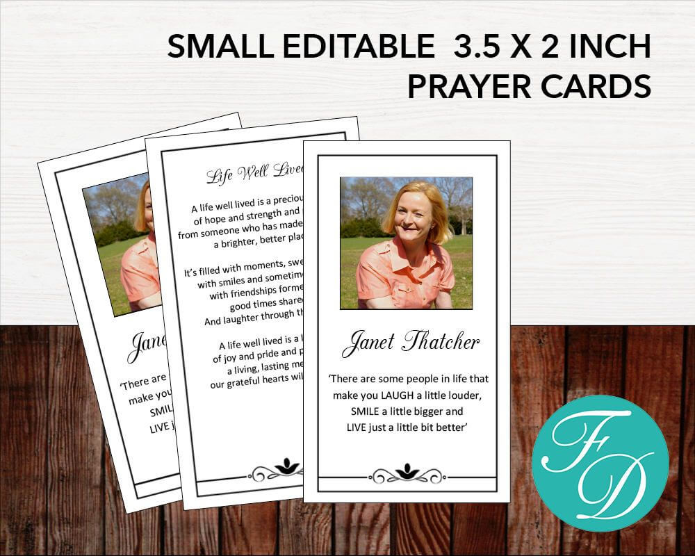 Funeral Prayer Card | Memorial Ideas | Funeral Ideas Regarding Prayer Card Template For Word