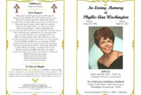 Funeral Program Template Sample Free Loving Memory Templates inside Memorial Cards For Funeral Template Free