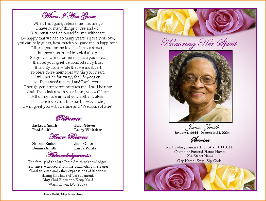 Funeral Programs Template Funeral Program Template Lwxvhbt With Regard To Memorial Cards For Funeral Template Free