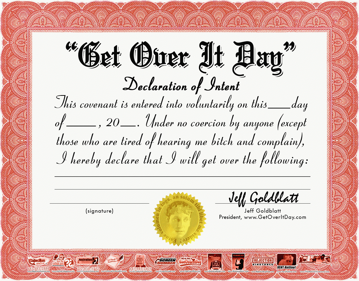Funny Award Certificate Template – Yatay.horizonconsulting.co In Free Printable Funny Certificate Templates