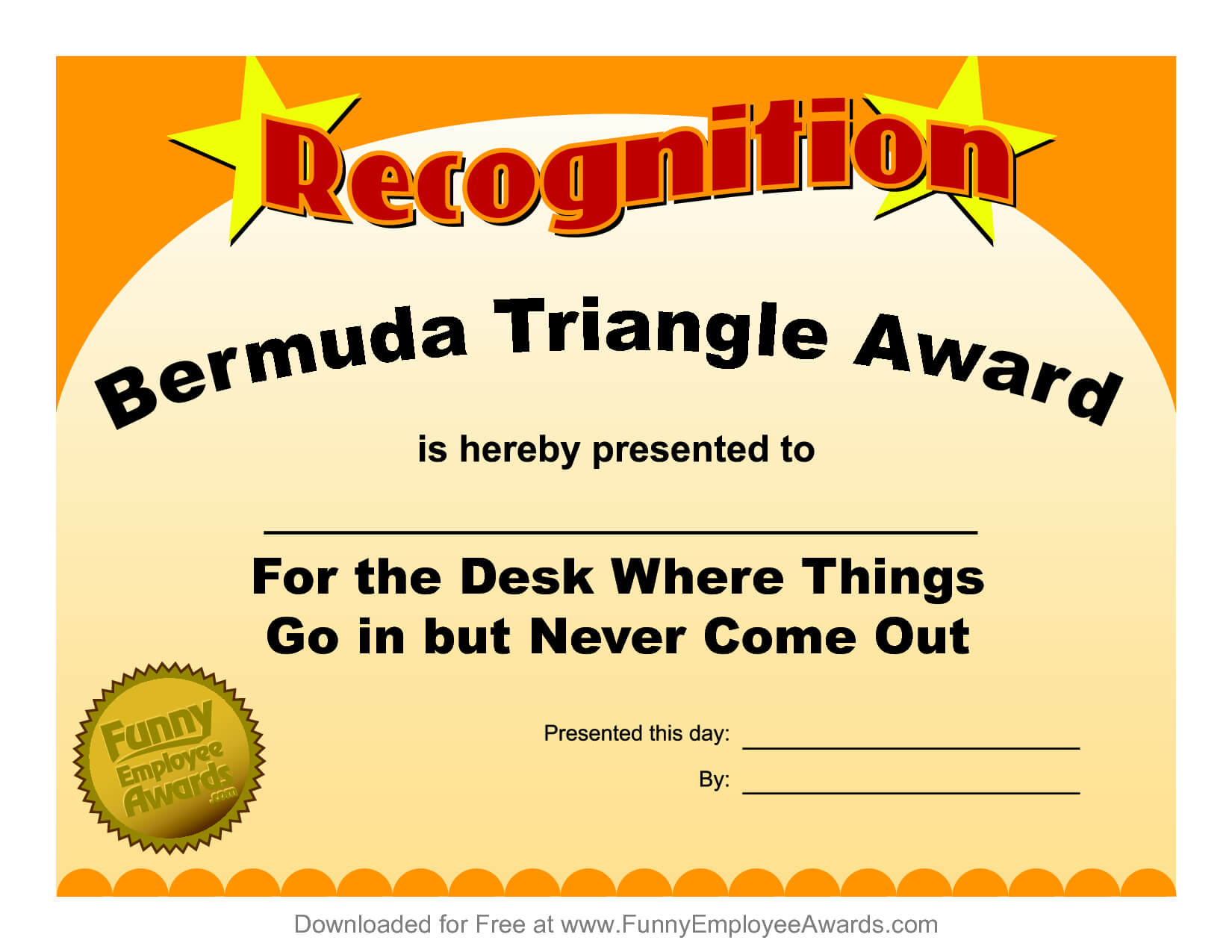 Funny Certificate Template ] – Funny Award Certificate Within Funny Certificate Templates