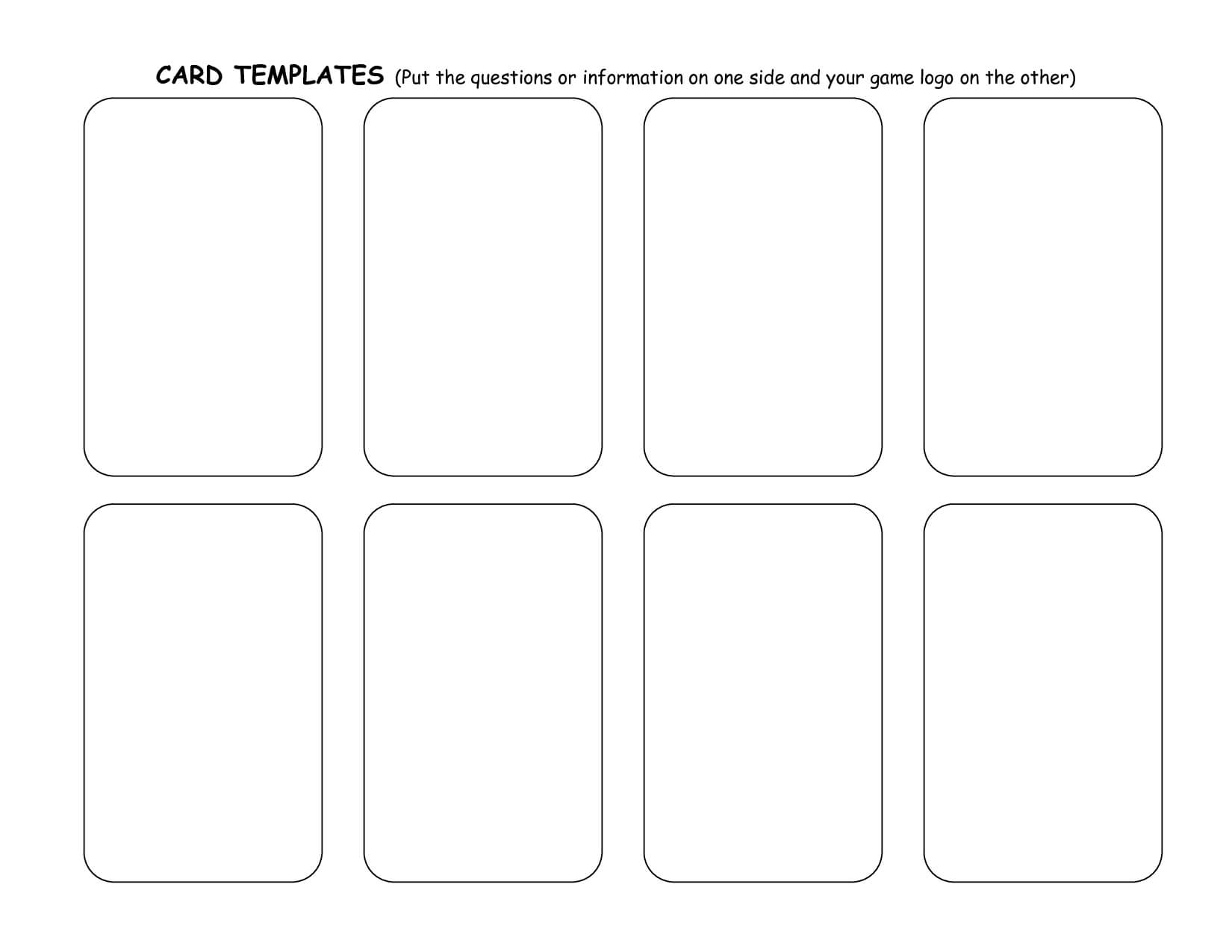 Game+Card+Template | Free Printable Business Cards Intended For Free Printable Blank Greeting Card Templates