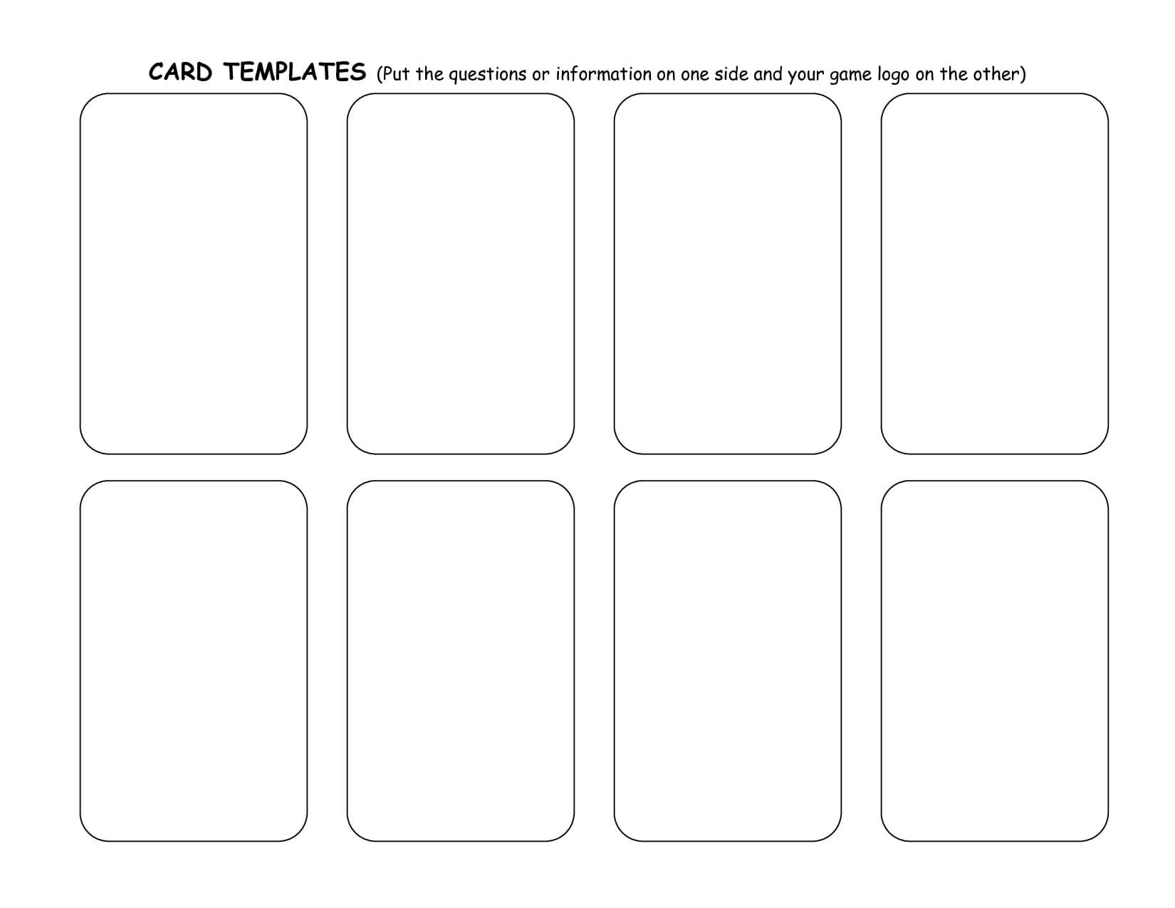 Game+Card+Template | Free Printable Business Cards Intended For Template For Playing Cards Printable