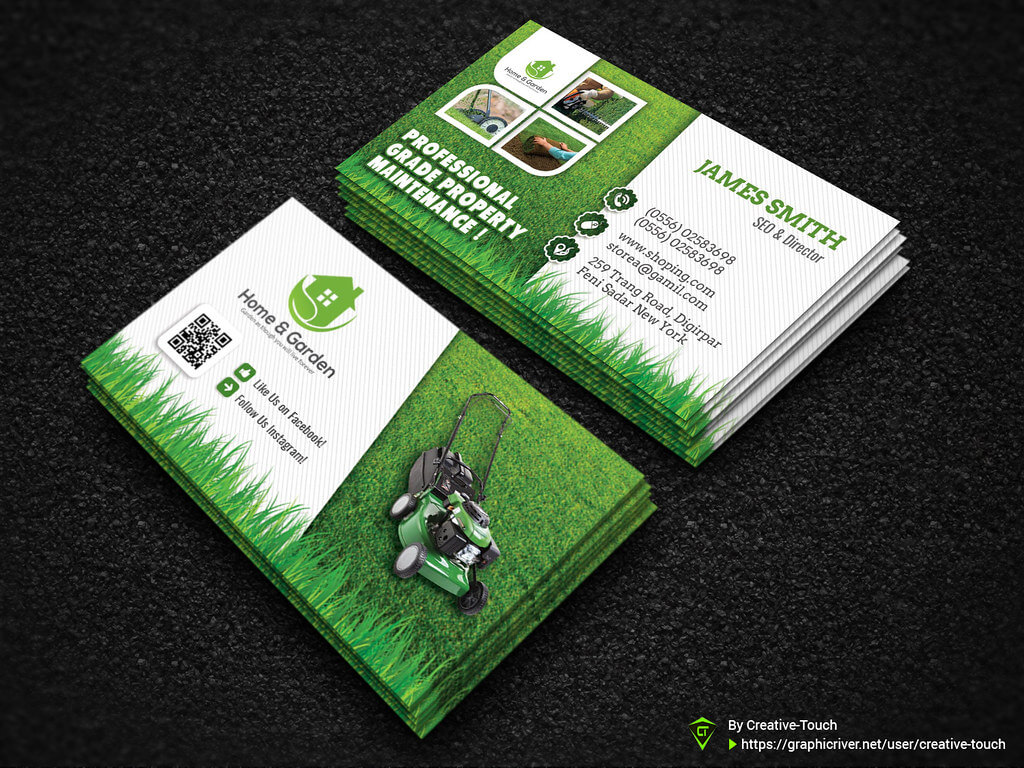Garden Landscape Business Card Template | Download Here - Gr Inside Landscaping Business Card Template