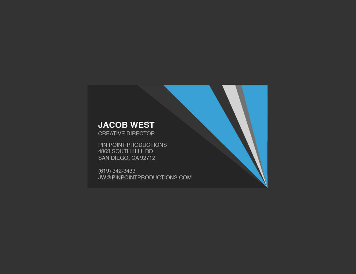 Generic Business Card Template ] – Elegant Classy Blue For Generic Business Card Template