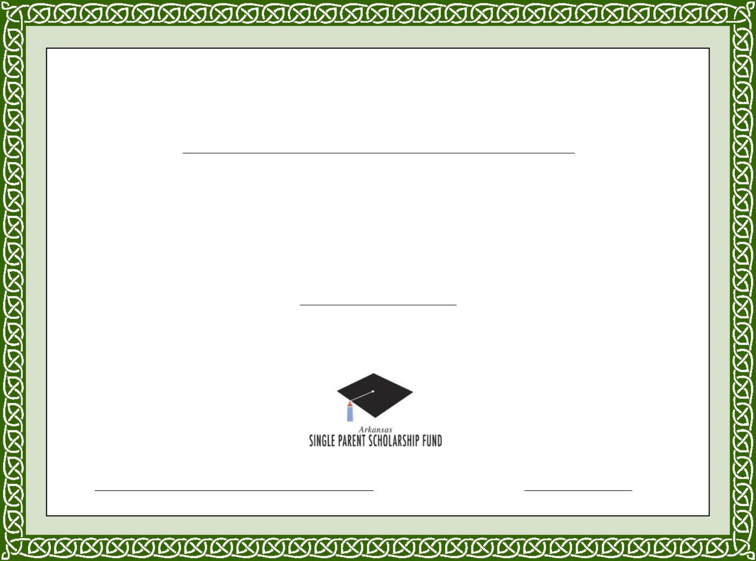 Generic Scholarship Certificate Template Free Download Intended For Generic Certificate Template