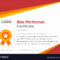 Geometric Red And Gold Star Performer Certificate for Star Performer Certificate Templates