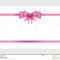Gift Card With Pink Ribbon And A Bow Stock Vector In Pink Gift Certificate Template