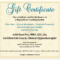 Gift Certificate – Dani Fox Hypnosis With Regard To Sample In This Certificate Entitles The Bearer Template