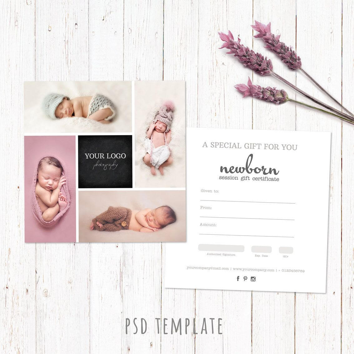 Gift Certificate Template. Newborn Session Photography Gift Throughout Photoshoot Gift Certificate Template