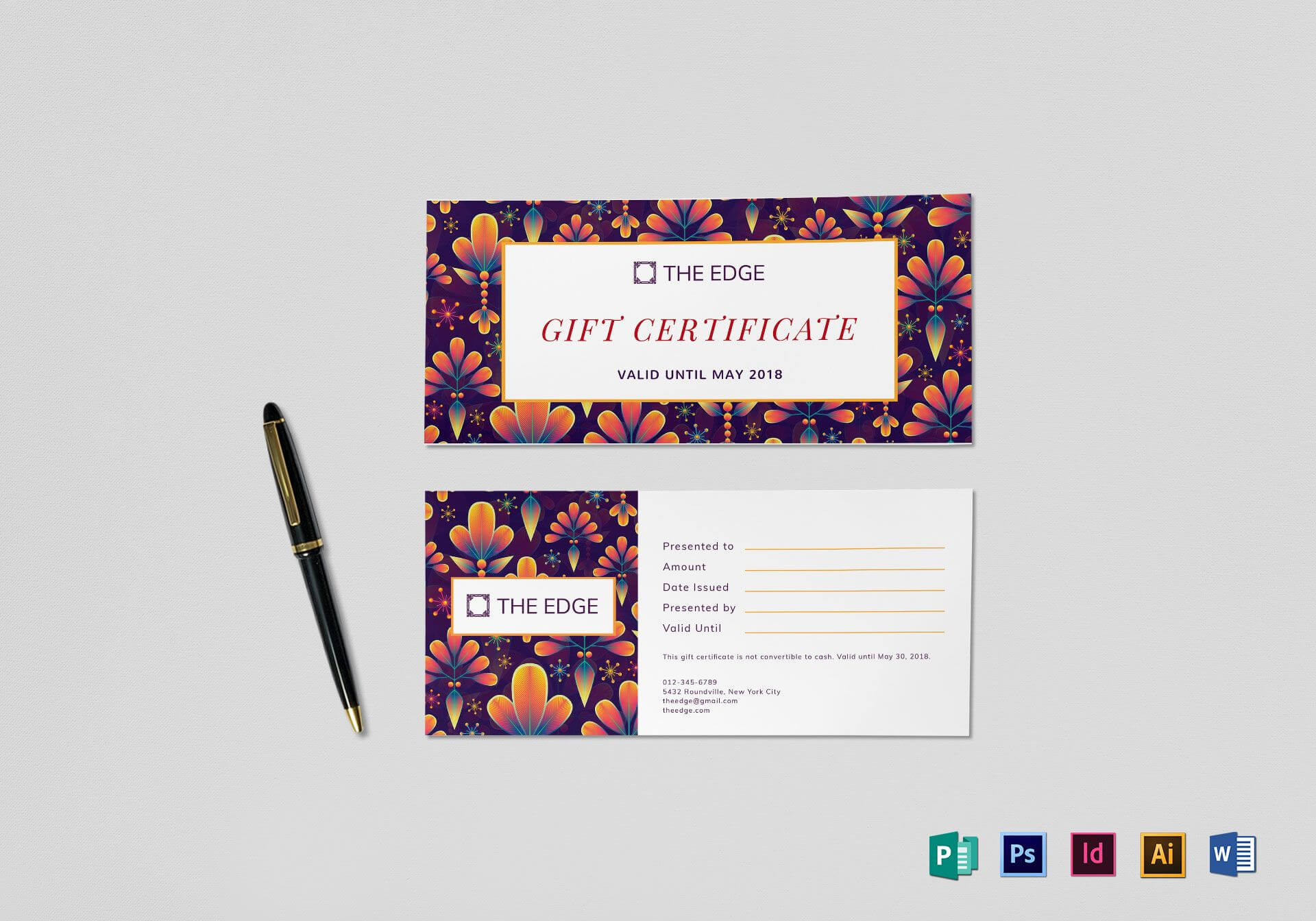 Gift Certificate Template With Regard To Gift Certificate Template Indesign