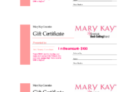 Gift Certificates | Mary Kay Gift Certificate! | Gift with Mary Kay Gift Certificate Template