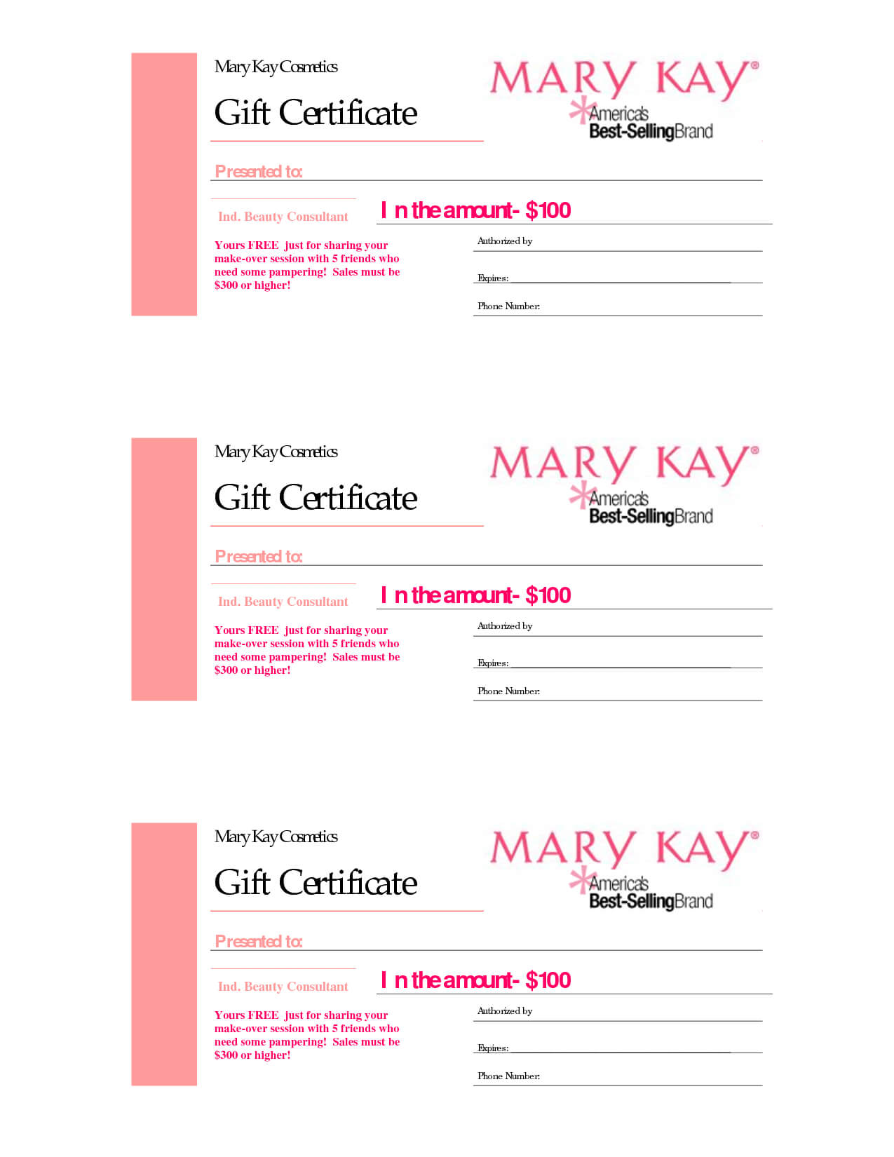 Gift Certificates | Mary Kay Gift Certificate! | Gift With Regard To Yoga Gift Certificate Template Free
