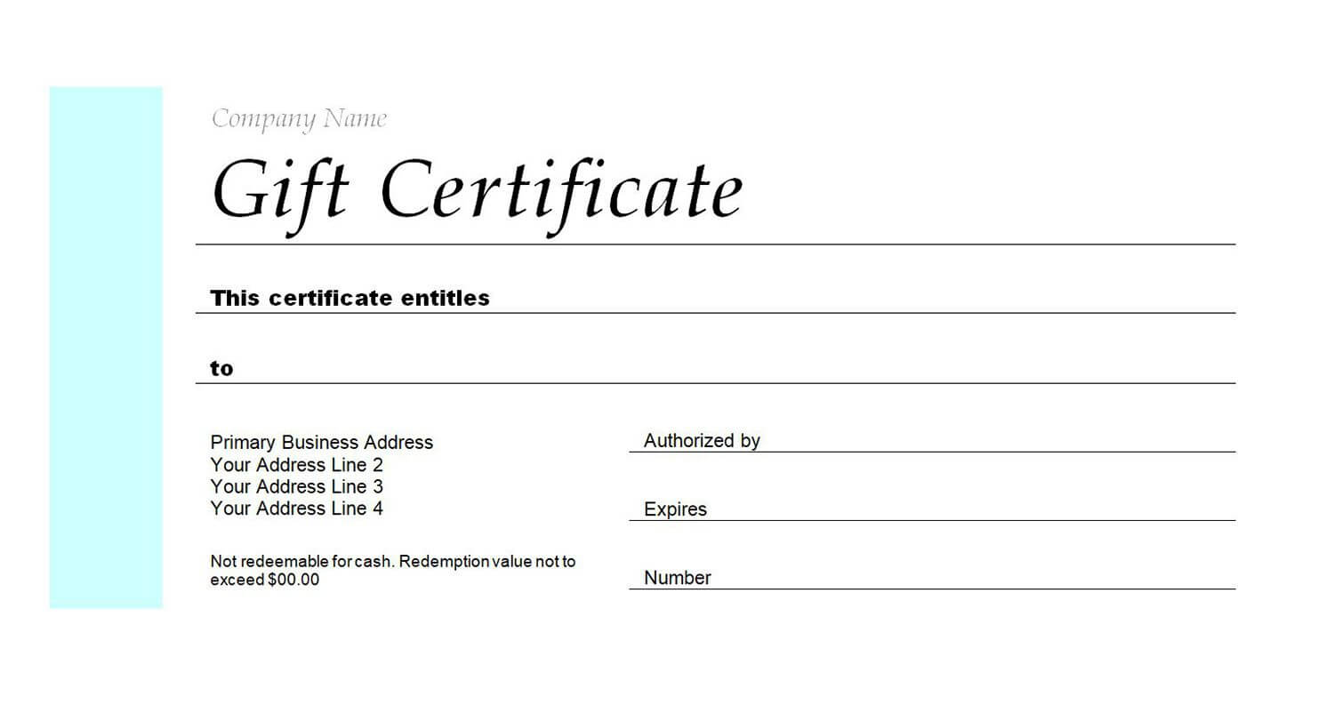 Gift Certificates Templates For Free – Bolan Inside Publisher Gift Certificate Template