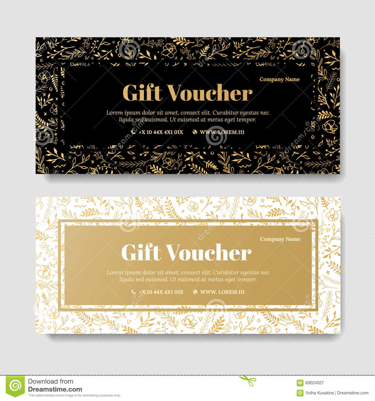 Gift Premium Voucher, Coupon Template. Stock Illustration With Spa Day Gift Certificate Template