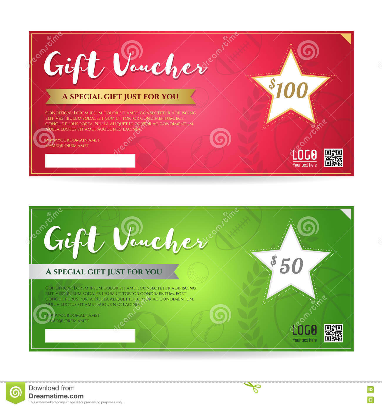 Gift Voucher Or Gift Certificate Template Stock Vector Regarding Movie Gift Certificate Template