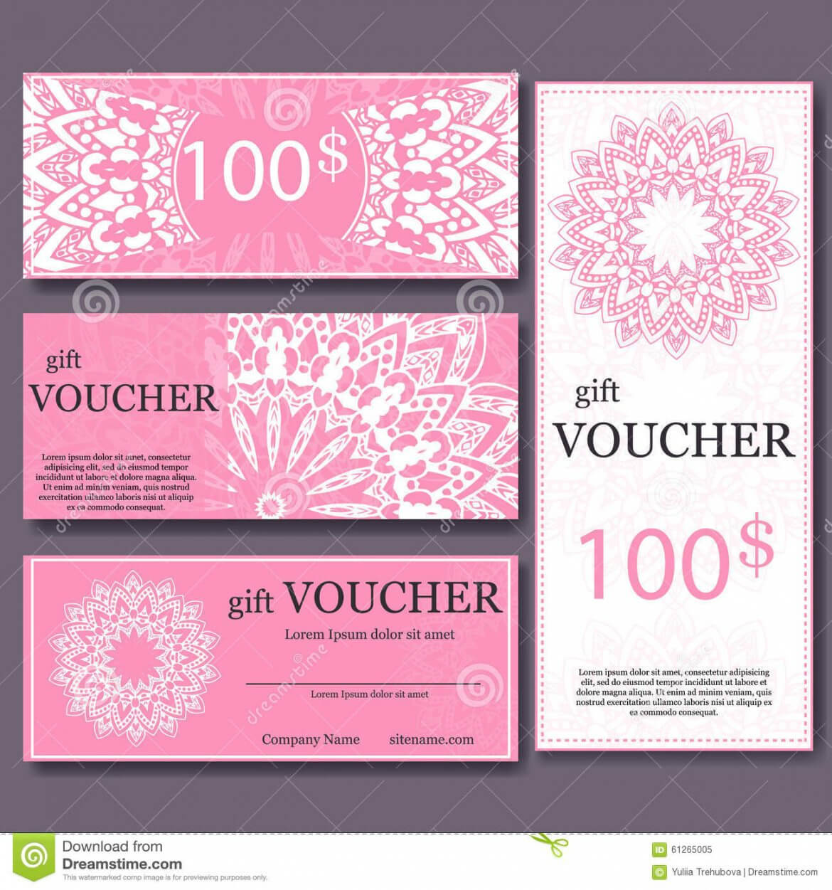 Gift Voucher Template With Mandala Design Certificate For Inside Magazine Subscription Gift Certificate Template