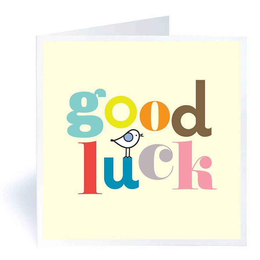 Good Luck" | Good Luck Cards, Success Wishes, Exam Success For Good Luck Card Template