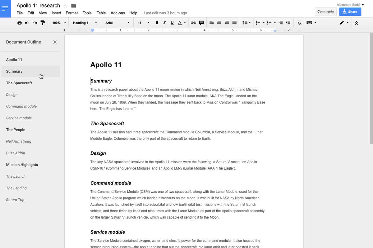 Google's New Docs Outline Tool Will Make It Easier To In Google Docs Index Card Template