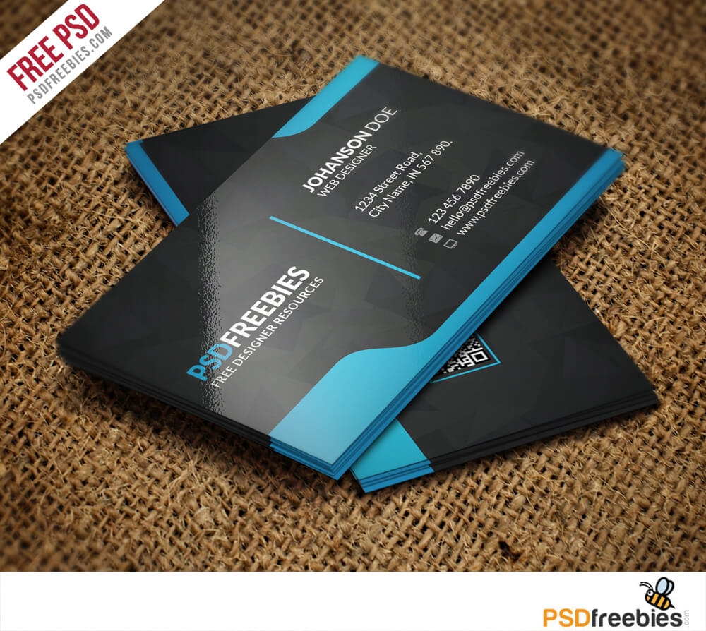 Graphic Designer Business Card Template Free Psd Intended For Psd Visiting Card Templates