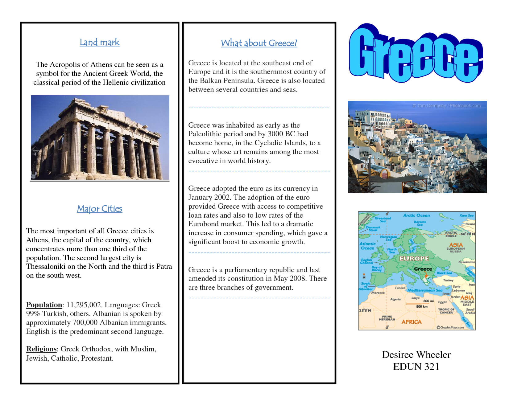 Greece Travel Brochure/kids Writing Project | Travel Throughout Travel Brochure Template Ks2