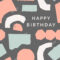 Greeting Card Template With Torn Paper Pieces In Pastel regarding Birthday Card Collage Template