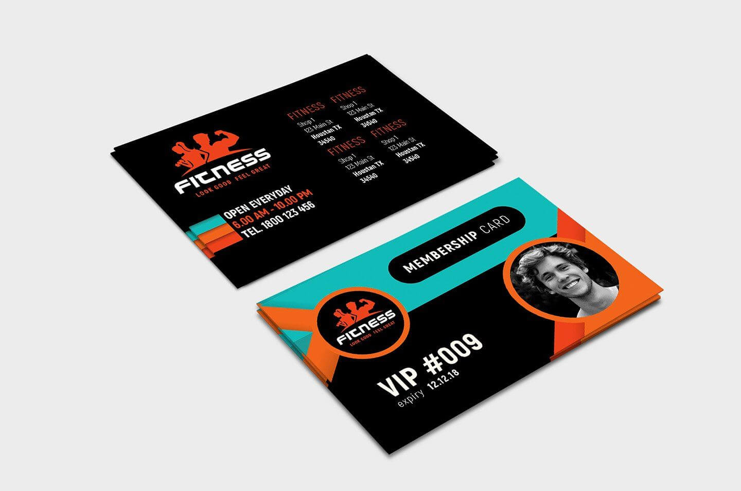 Gym Fitness Membership Card Template #ad , #ad, #illustrator With Gym Membership Card Template