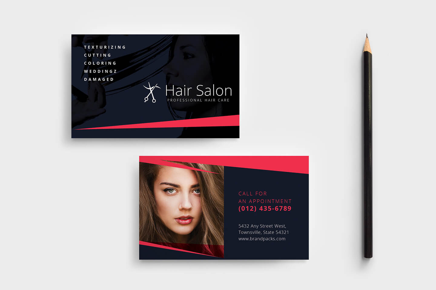 Hair Salon Business Card Template In Psd, Ai & Vector With Regard To Hair Salon Business Card Template