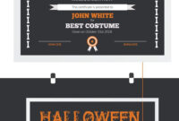 Halloween Best Costume Award Certificate Template #73973 In with regard to Halloween Costume Certificate Template