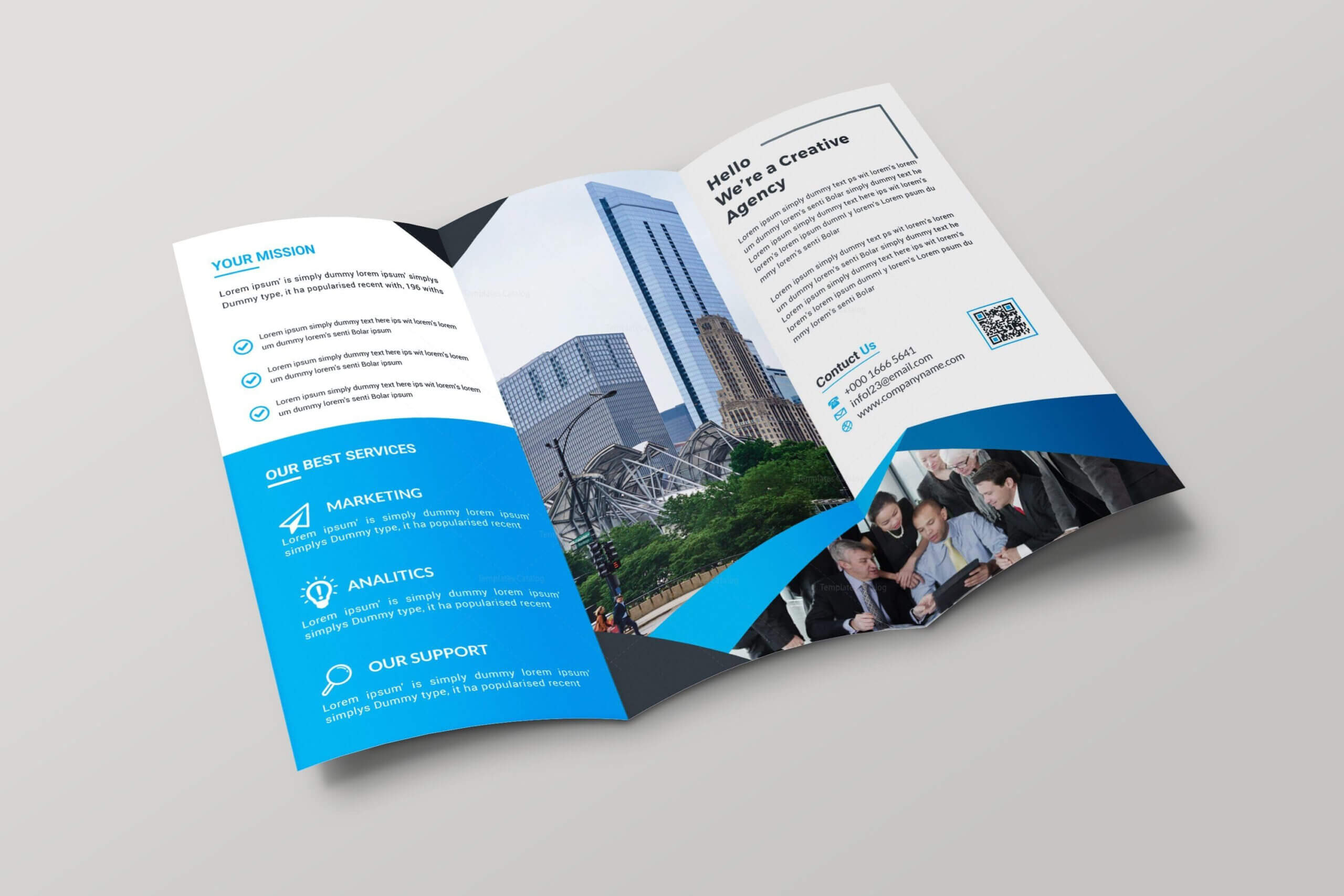 Hamburg Professional Tri Fold Brochure Design Template In E Brochure Design Templates