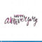 Happy Anniversary Text. Vector Word With Decor Stock Vector Regarding Word Anniversary Card Template