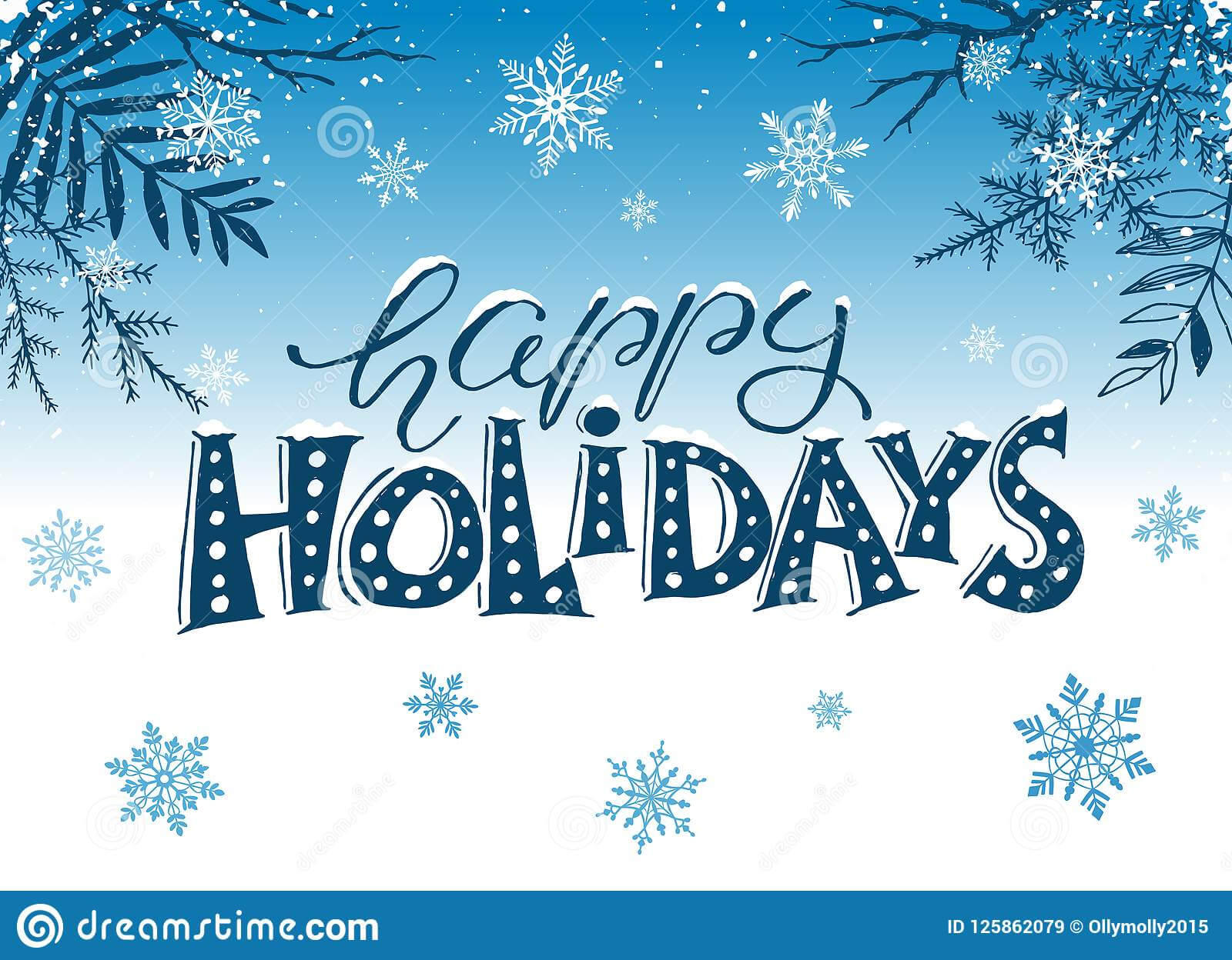 Happy Holidays Greeting Card Stock Vector – Illustration Of With Regard To Happy Holidays Card Template
