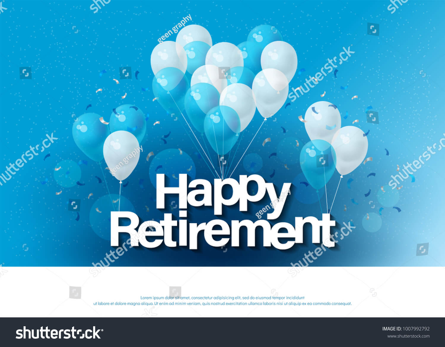 Happy Retirement Greeting Card Lettering Template Stock Inside Retirement Card Template