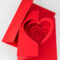 Helical Heart Pop Up Card | Heart Pop Up Card, Origami Cards With 3D Heart Pop Up Card Template Pdf
