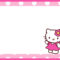 Hello Kitty Invitation Card Template Intended For Hello Kitty Birthday Card Template Free