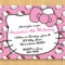 Hello Kitty Printable Birthday Invitations | Hello Kitty Throughout Hello Kitty Birthday Card Template Free