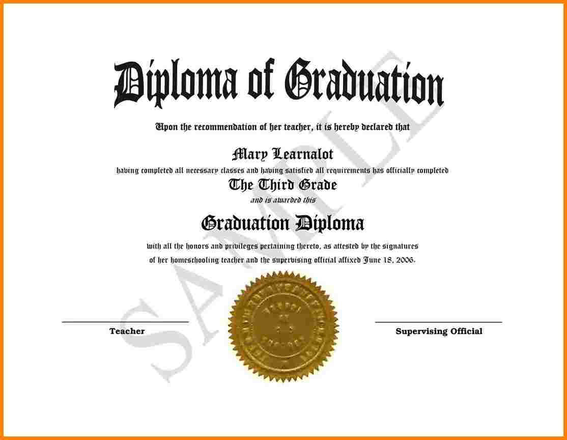 High School Diploma Sample – Yatay.horizonconsulting.co Inside Fake Diploma Certificate Template