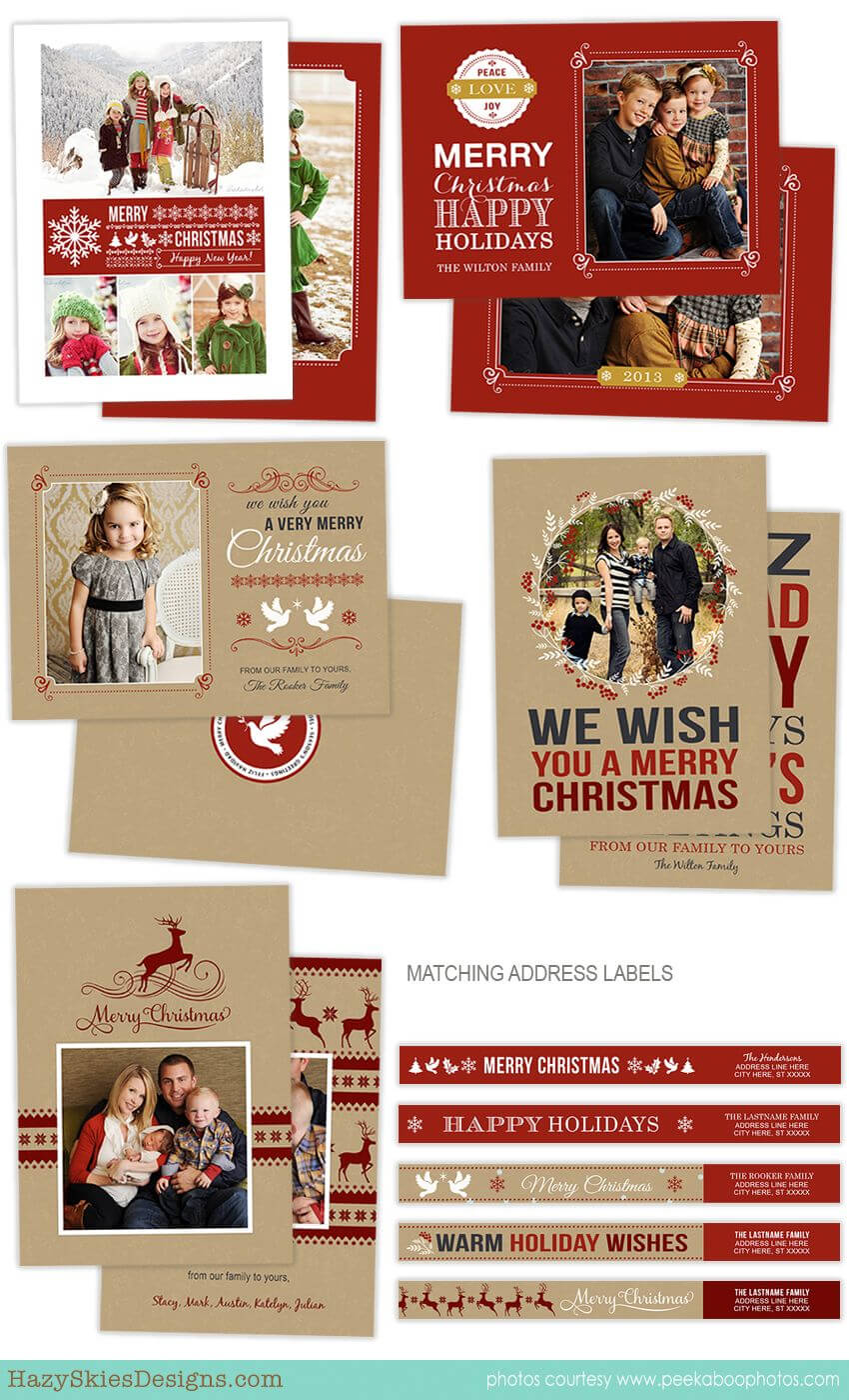 Holiday Card Photoshop Templates For Photographers Regarding Holiday Card Templates For Photographers