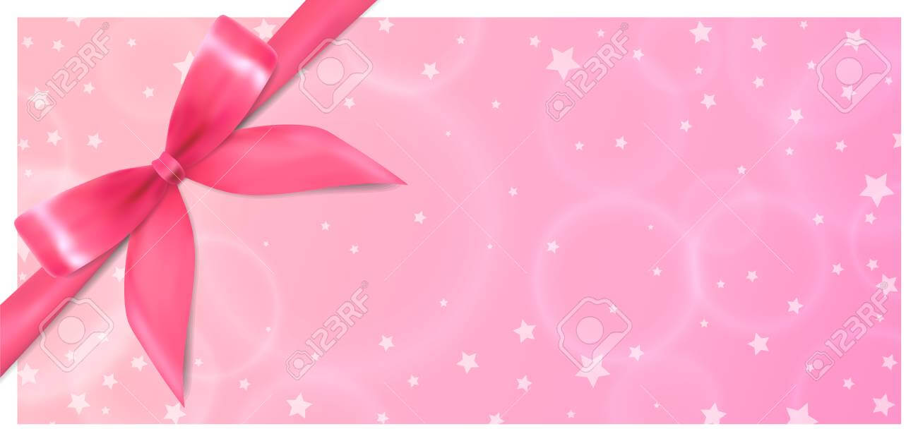Holiday Gift Certificate, Gift Voucher, Coupon Template. Pink.. Regarding Pink Gift Certificate Template