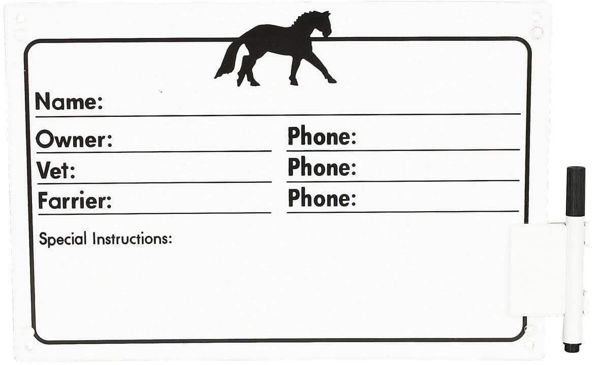 Horse Name Plate Set | Products | Horse Supplies, Stall With Horse Stall Card Template